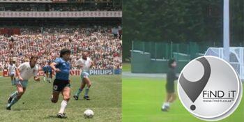 Diego Maradona se spook draf glo by Dundee United-oefenveld