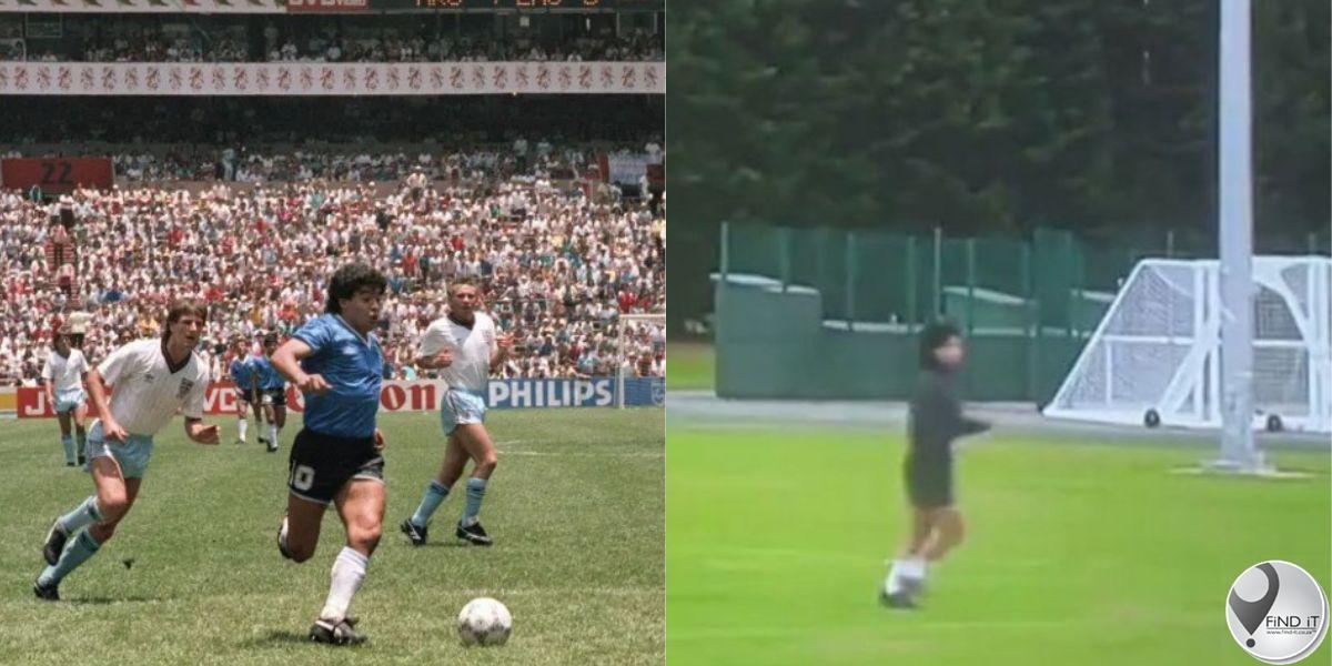 Diego Maradona se spook draf glo by Dundee United-oefenveld