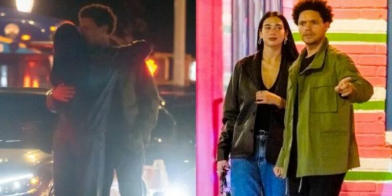 Trevor Noah en Dua Lipa glo in verhouding