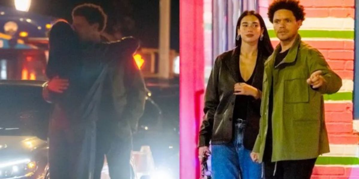 Trevor Noah en Dua Lipa glo in verhouding