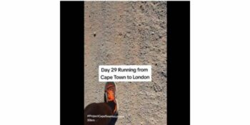 Man hardloop vanaf Kaapstad na Londen in 381 dae